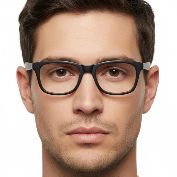 Berluti Mens Square/Rectangle Black Black Transparent Fashion Designer Eyewear